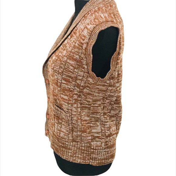 Silverman’s Knit Sweater Vest, Brown, Gray, Small - Picture 3 of 6